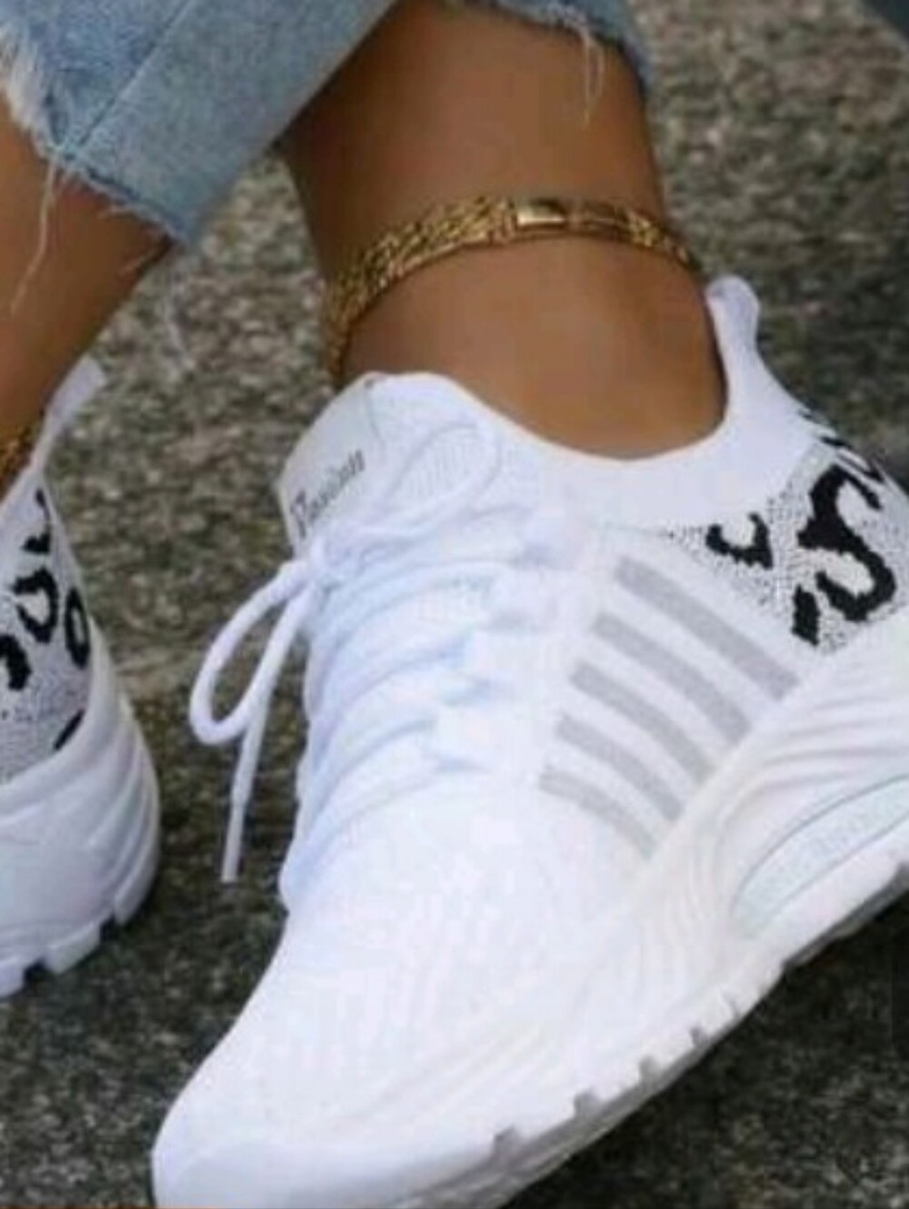 Ladies White Mesh Athletic Sneakers, sizes 36 or 37 (US 6 or 6.5)